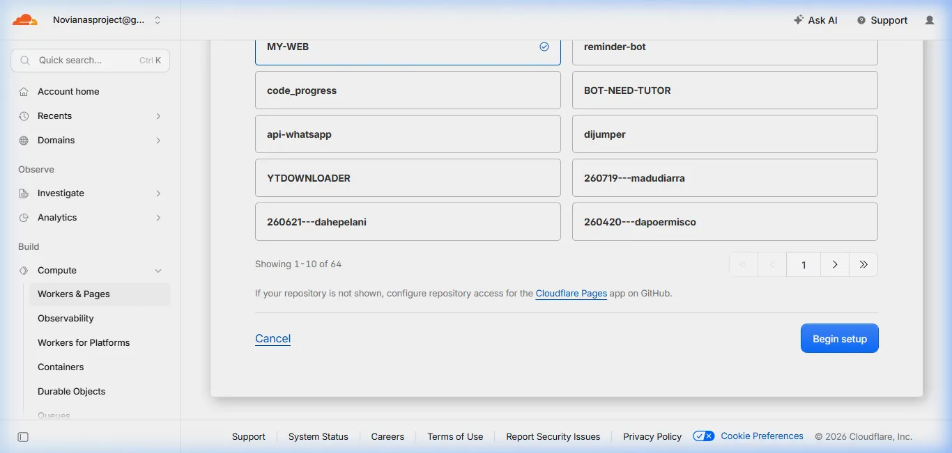 Begin Setup Hover
